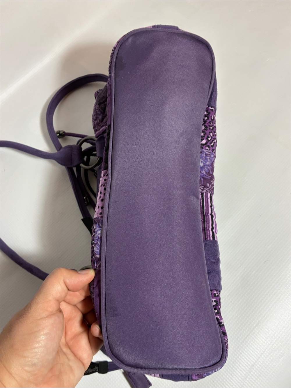 Donna Sharp Patchwork Purple Shoulder Bag with Tassel Detail - Picture 5 of 5